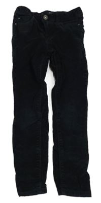 Černé manšestrové kalhoty Kiabi