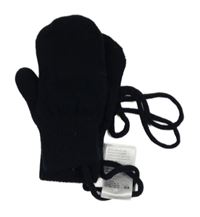 Nové - Tmavomodré pletené palcové rukavice C&A