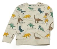 Smetanová mikina s dinosaury C&A