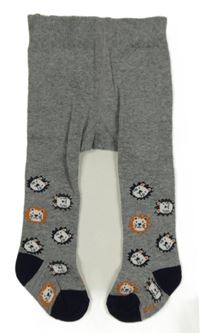 Šedé punčocháče s lvíčky Topomini 