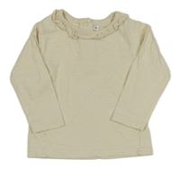 Smetanové triko s volánkem Zeeman 