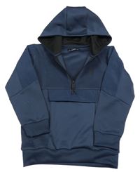 Tmavomodrá mikina s kapucí Matalan