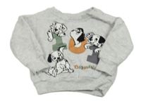 Šedá oversize melírovaná mikina 101 Dalmatinů Disney