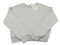 Nové - Šedá melírovaná crop mikina H&M