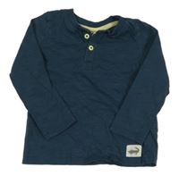 Tmavomodré triko s knoflíčky So Cute 