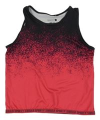 Černo-tmavorůžový melírovaný sportovní crop top Ergeenomix 