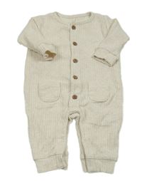 Béžový žebrovaný overal Matalan