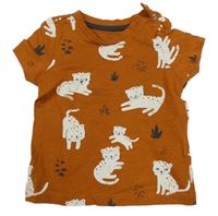 Medové tričko s leopardy C&A