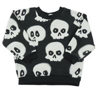Černá mikina s lebkami H&M