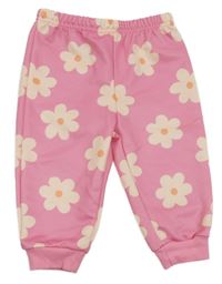 Růžové tepláky s květy Cozy Cub