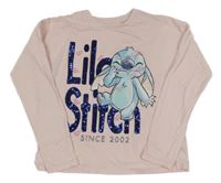 Světlerůžové triko se Stitchem Disney