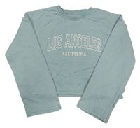 Světlemodrá crop mikina s nápisem Primark