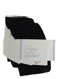 Nové - 4pack - Černé punčocháče Primark