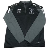 Černo-tmavošedá thermo mikina s logem a znakem JAKO