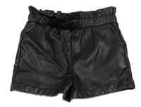 Černé paper bag koženkové kraťasy PRIMARK