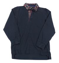 Tmavomodré mikinotriko s límečkem Next