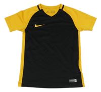 Černo-pomerančový funkční fotbalový dres s logem Nike