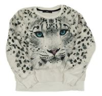 Bílá plyšová mikina se šelmou C&A