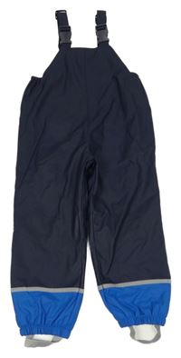 Tmavomodro-cobaltově modré nepromokavé laclové podšité kalhoty X-MAIL
