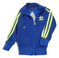 Safírovo-žlutá propínací sportovní mikina Adidas