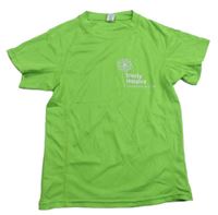 Zelené sportovní tričko s nápisy Roly 