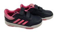 Tmavomodro-neonově růžové koženkové botasky Adidas vel. 33
