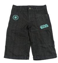 Tmavomodré riflové kraťasy s výšivkou - Star Wars C&A