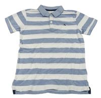 Modro-bílé pruhované polo tričko H&M