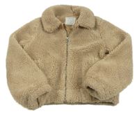 Hnědá huňatá podšitá crop bunda Primark