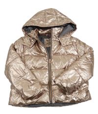 Bronzová šusťáková zimní bunda s kapucí Y.F.K.