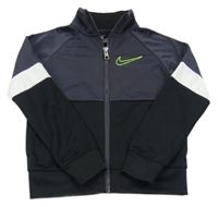 Lilkovo-černo-bílá sportovní propínací mikina s logem Nike