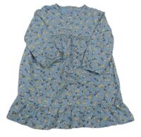 Modré květované bavlněné šaty TCM