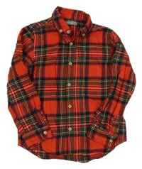 Červeno-barevná kostkovaná košile Next