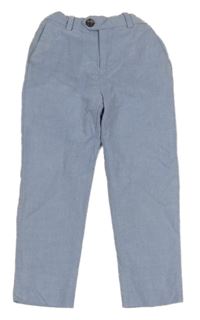 Světlemodré melírované plátěné chino kalhoty H&M