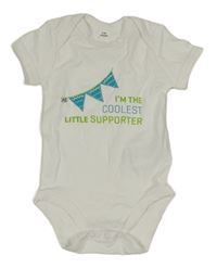 Bílé body s potiskem a nápisem