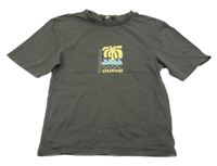 Antracitové tričko s palmou George