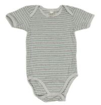 Šedo-bílo-zelené pruhované body Dimo