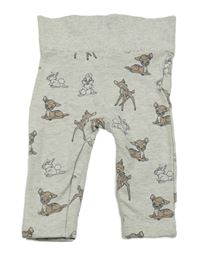 Šedé melírované tepláky s Bambim a Thumperem C&A