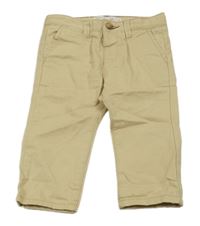 Béžové plátěné chino kalhoty Zara
