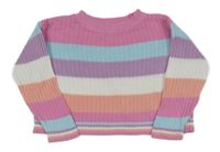 Barevný pruhovaný oversize svetr Nutmeg