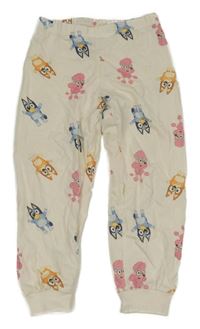 Béžové pyžamové kalhoty s Bluey H&M