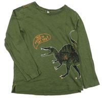 Khaki triko s dinosaurem Joules