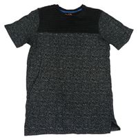 Černo-šedé melírované tričko F&F