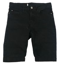 Černé skinny riflové kraťasy 