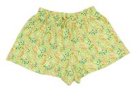 Neonově zelené květované kraťasy Matalan