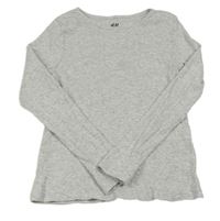 Šedé žebrované triko H&M