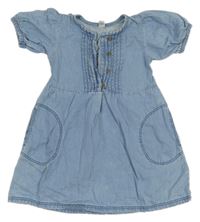 Světlemodré riflové šaty s kapsami Tu