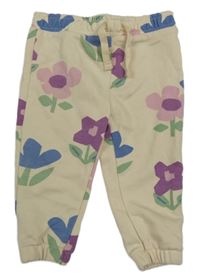 Smetanové květované tepláky Primark