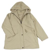 Světlebéžová zateplená nepromokavá bunda s kaucí Zara