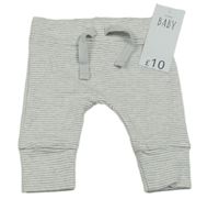 Nové - šedé pruhované lehké tepláky George